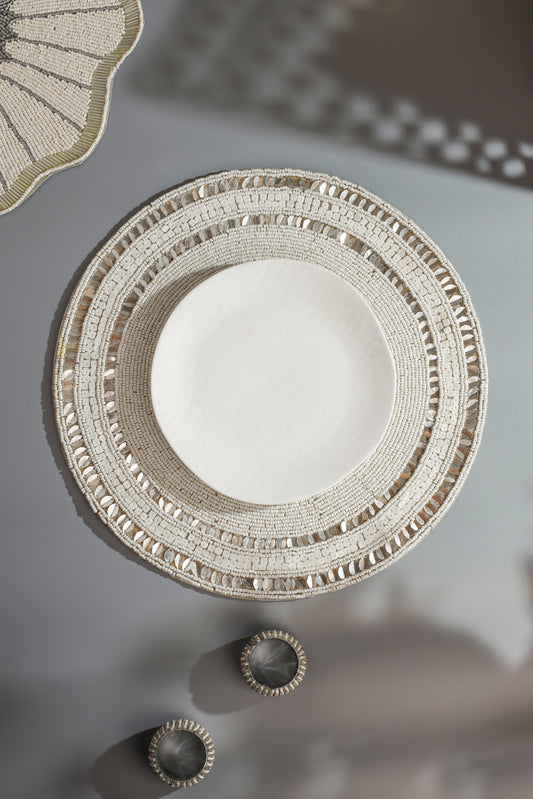 The "Coastal Pearl" Beaded Placemat