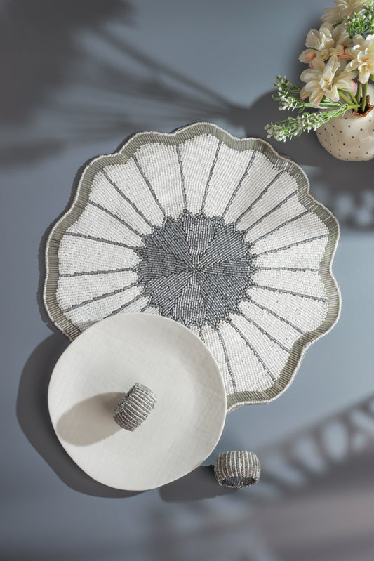 The "Ethereal Daisy" Beaded Placemat