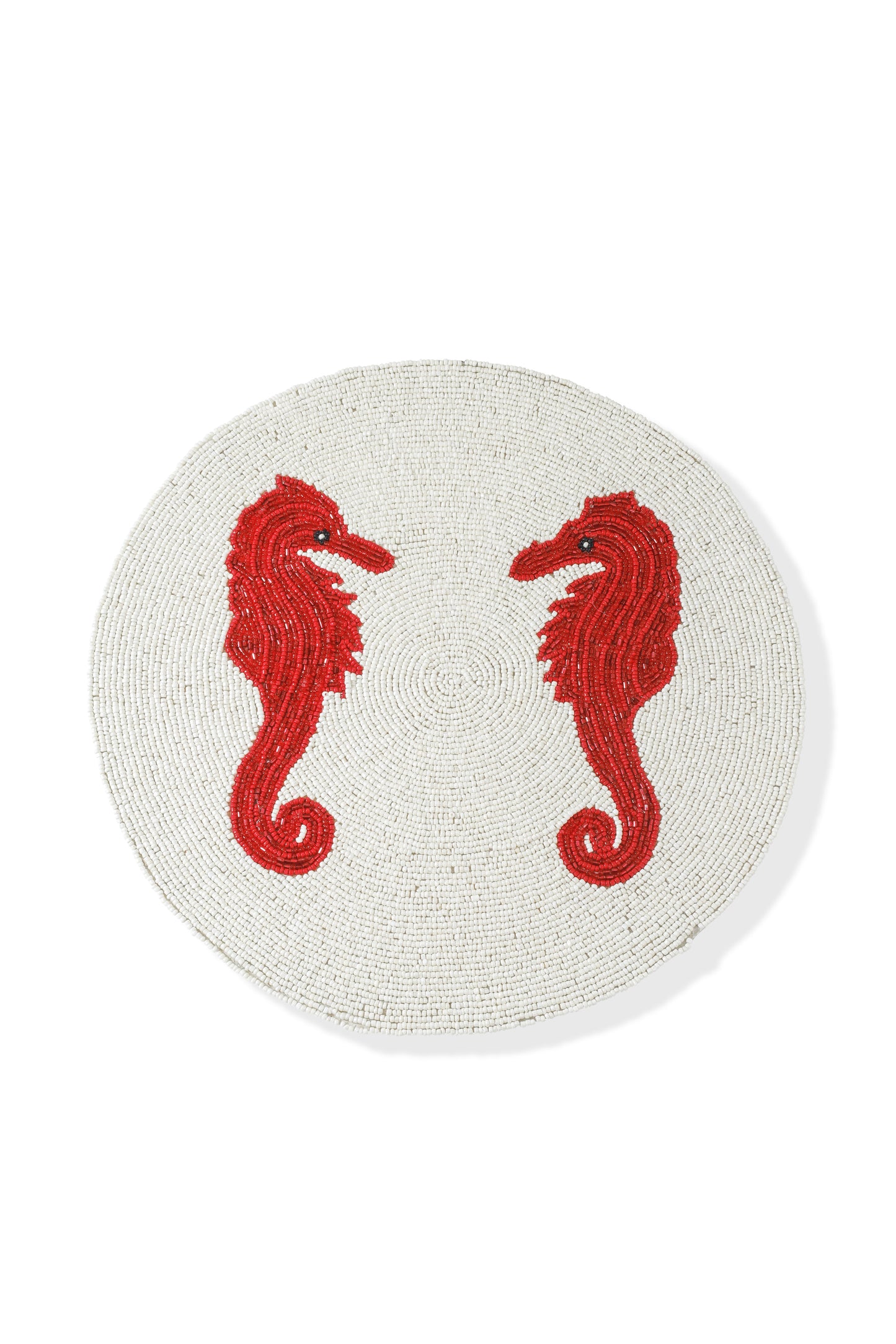 The "Coral Kiss" Beaded Placemat