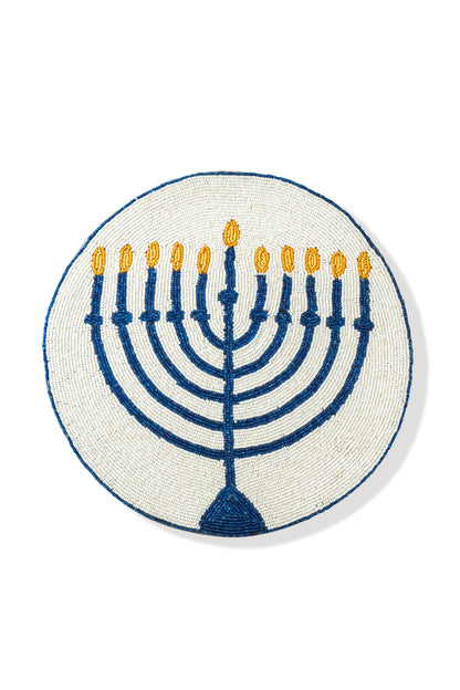 The "Chanukah Frost" Beaded Placemat