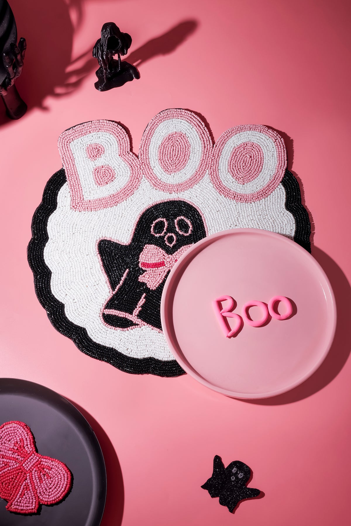 Boo Belle Beaded Halloween Placemat