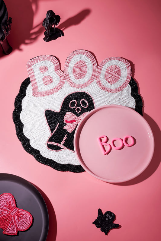 Boo Belle Beaded Halloween Placemat