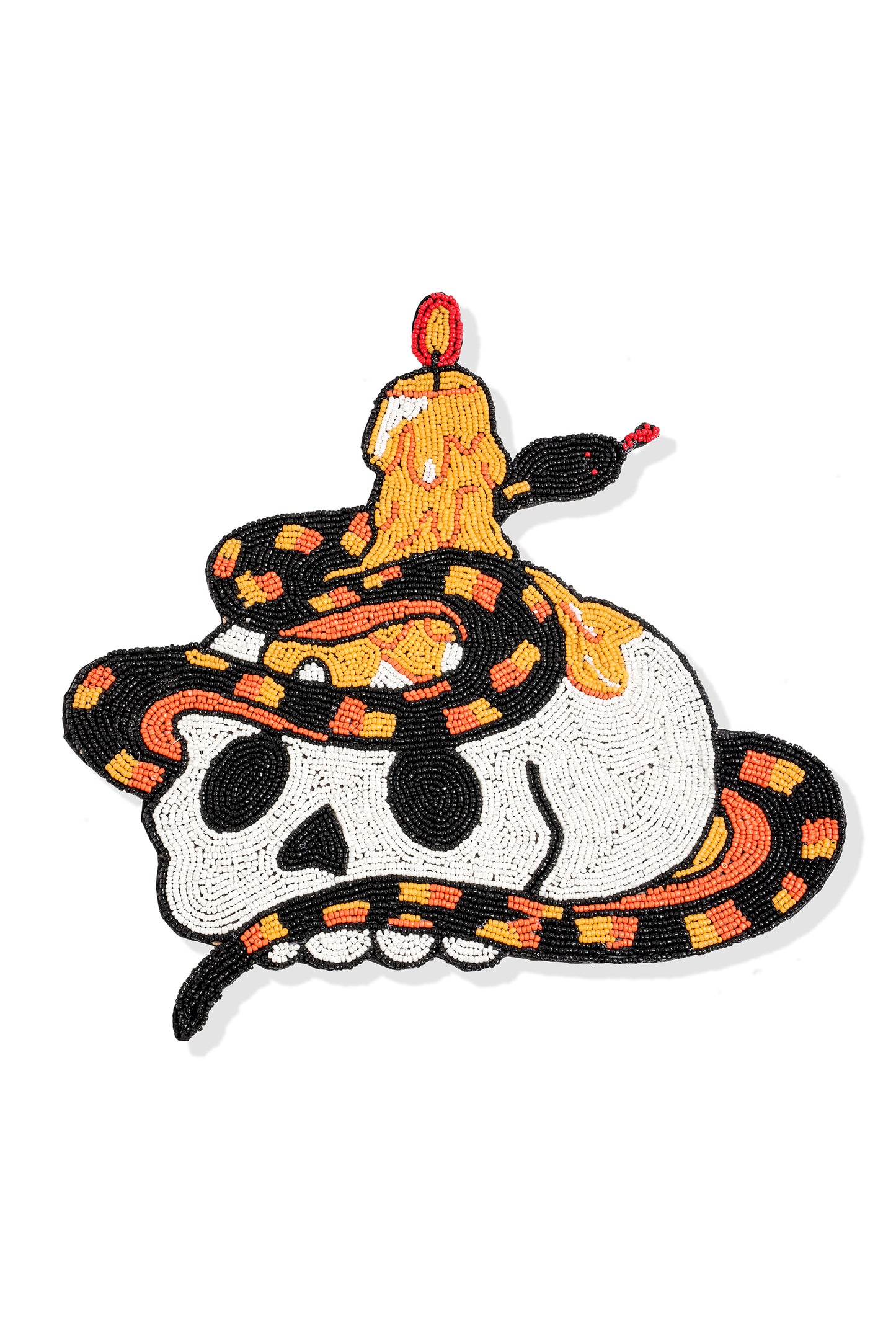 Serpent & Skull Beaded Halloween Placemat