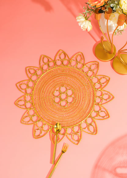 Gilded Radiance Metal Placemats