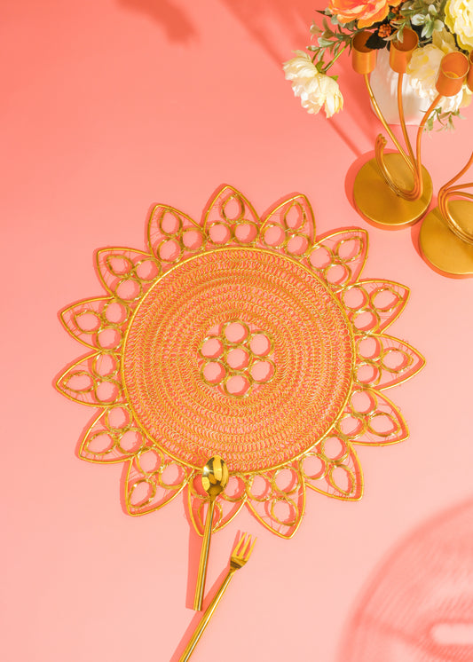 Gilded Radiance Metal Placemats