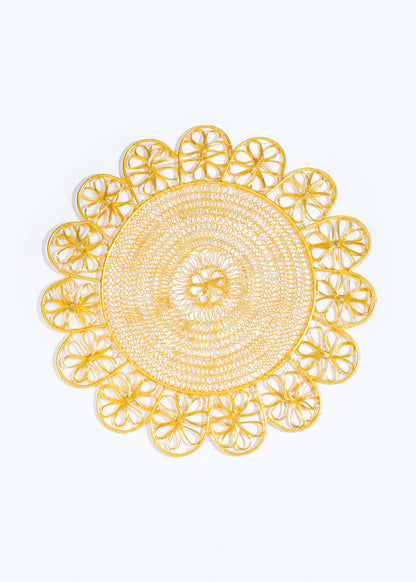 Luxe Lattice Bloom Metal Placemats