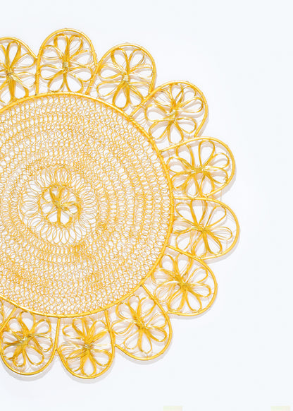 Luxe Lattice Bloom Metal Placemats