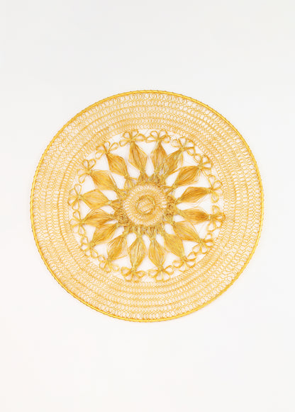 Sunburst Petal Weave Metal Placemat