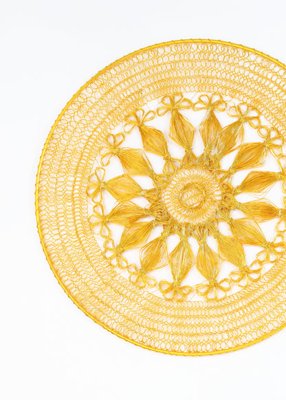 Sunburst Petal Weave Metal Placemat