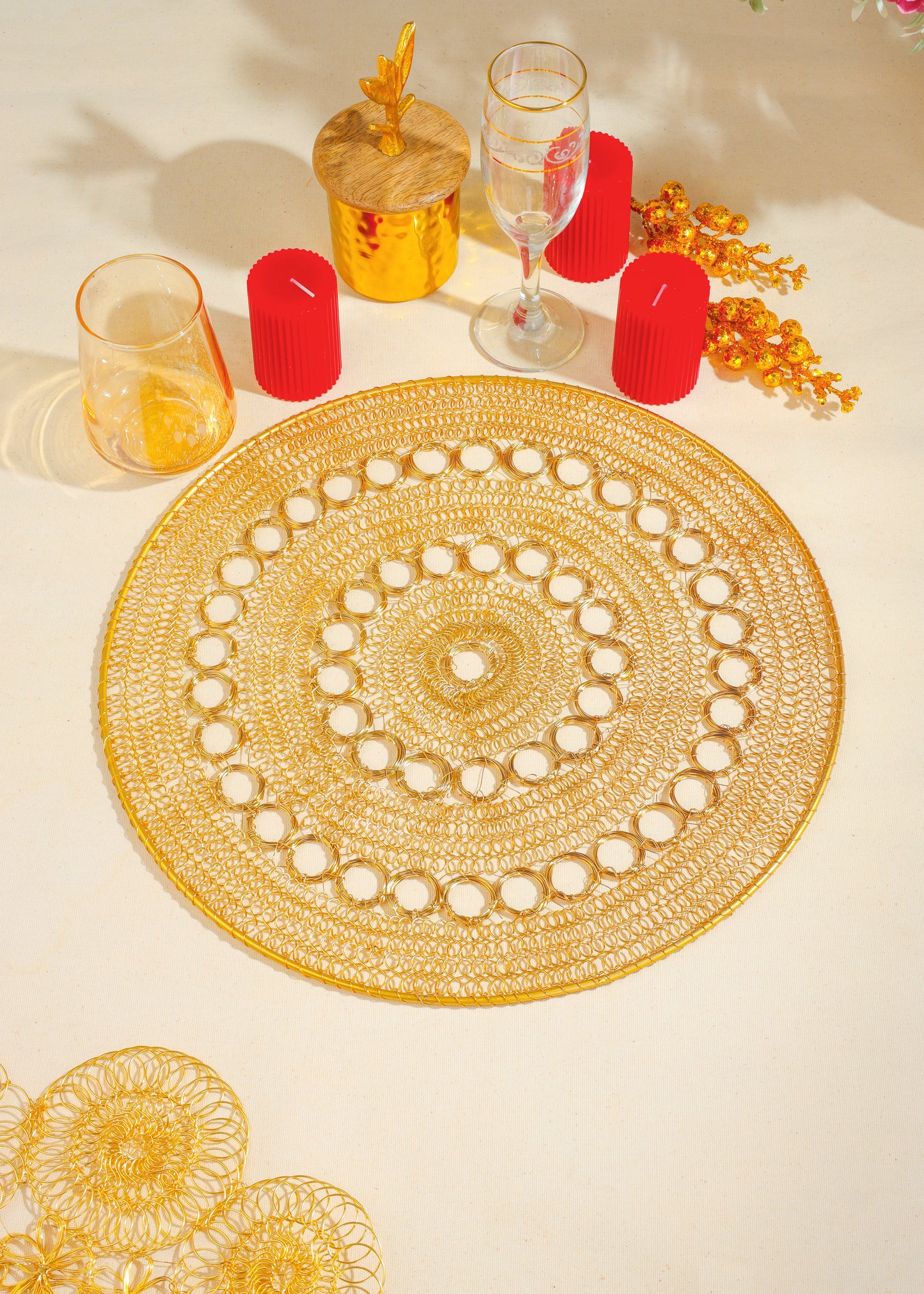 Celestial Rings Metal Placemat