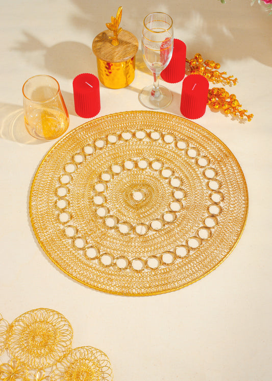 Celestial Rings Metal Placemat