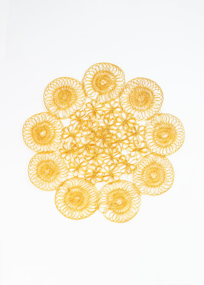 Golden Orbit Metal Placemats