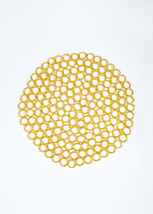 Honeycomb Gleam Metal Placemats