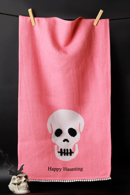 The "Pink & Spooky" Artisan Kitchen Tea Towel Set of 3