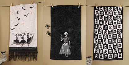 The "Elegantly Eerie" Artisan Kitchen Tea Towel Set of 3