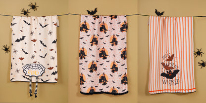 The "Wicked Whimsy" Artisan Kitchen Tea Towel Set of 3