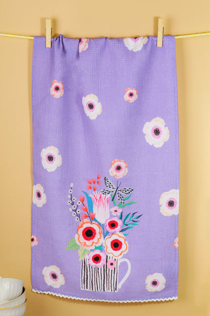 The "Sweet Wishes & Happiness" Artisan Kitchen Tea Towel Set of 3