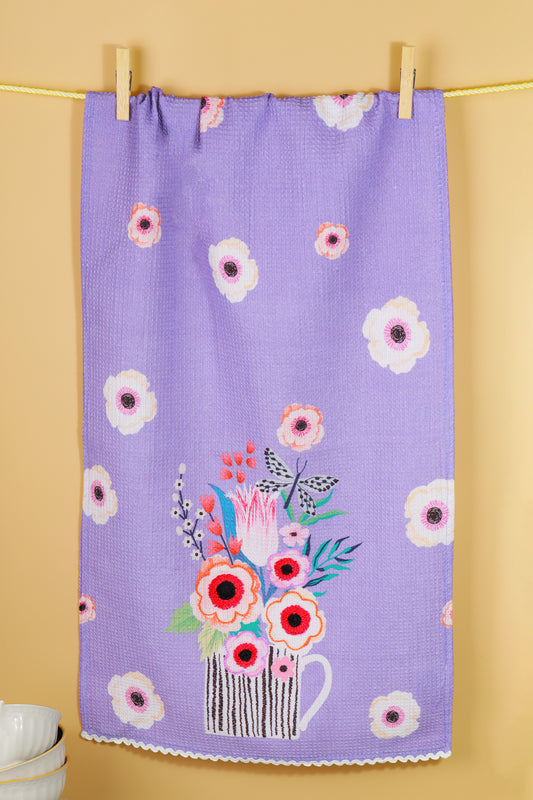 The "Sweet Wishes & Happiness" Artisan Kitchen Tea Towel Set of 3