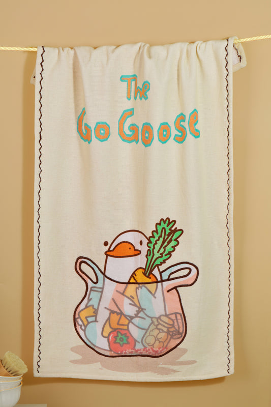 The "Gaggle of Geese" Artisan Kitchen Tea Towel Set of 3
