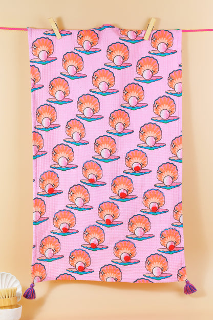 The "Mermaid Cove" Artisan Kitchen Tea Towel Set of 3