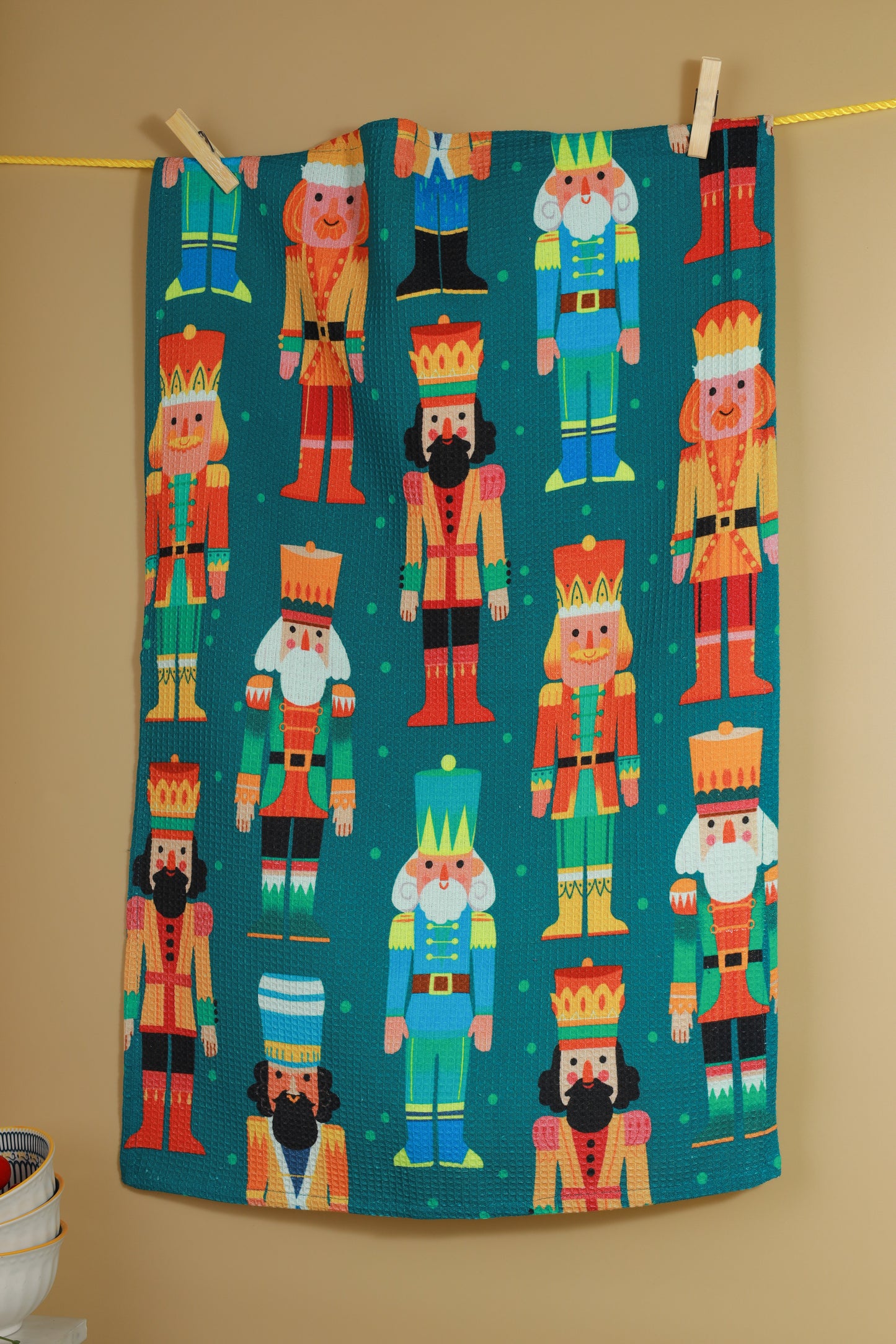 The "Nutcracker Suite" Artisan Kitchen Tea Towel Set of 3