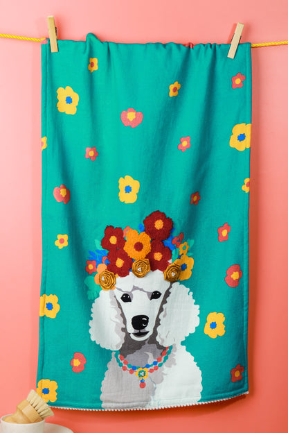 The "Chic Canine Couture" Artisan Kitchen Tea Towel Set of 3