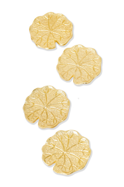 Victoria Gilded Lily Pad Coasters | Set of 4