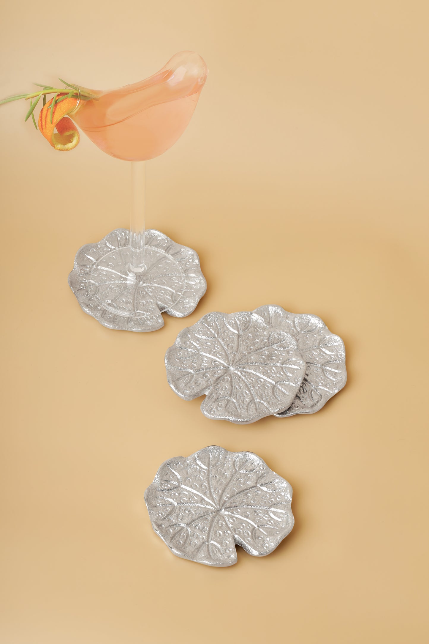 Victoria Argentum Lily Pad Coasters | Set of 4