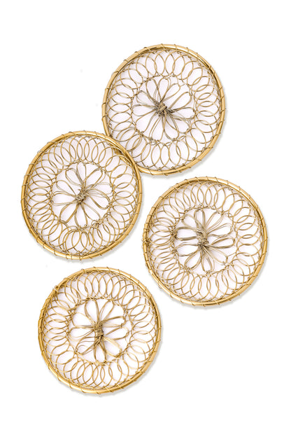 Solstice Gilded Filament Coasters – Set of 4