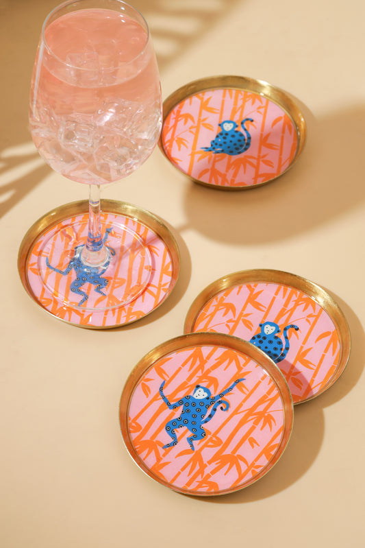 Playful Jungle Metal Coaster Set