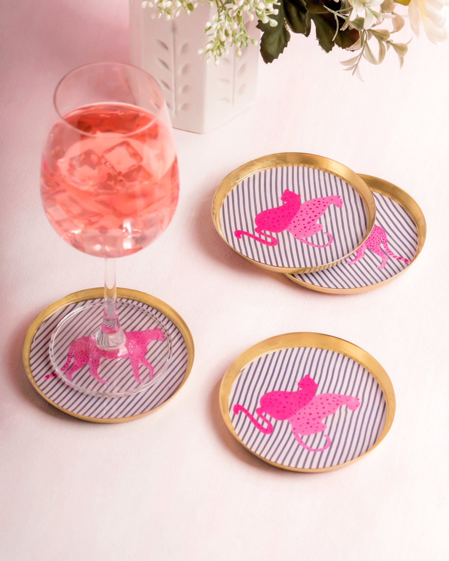 Bold Pop Metal Coaster Set