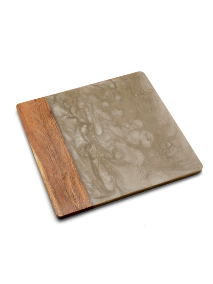 Brown Resin & Wood Cheese Board