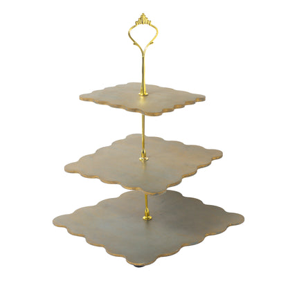 Tiramisu Three-Tier Resin Dessert Stand