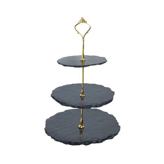 Tiramisu Three-Tier Resin Dessert Stand