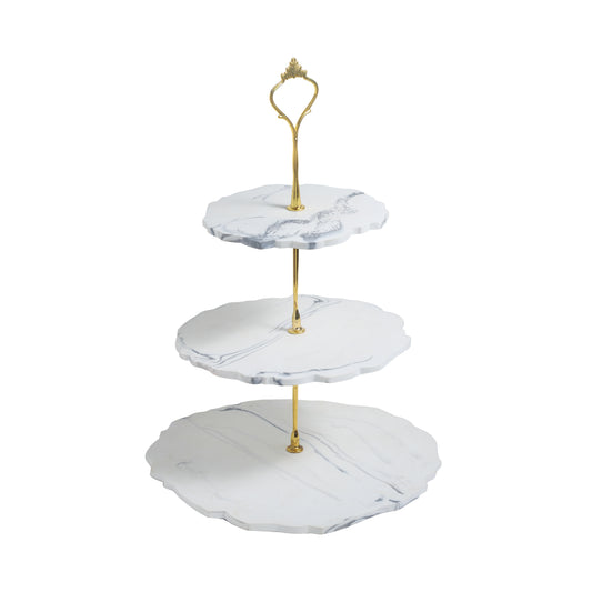Tiramisu Three-Tier Resin Dessert Stand