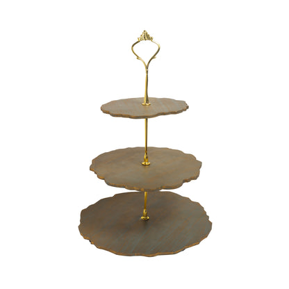 Tiramisu Three-Tier Resin Dessert Stand