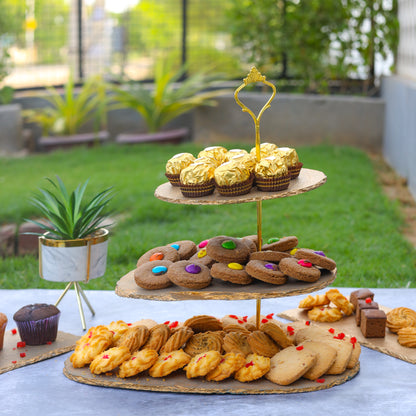 Tiramisu Three-Tier Resin Dessert Stand