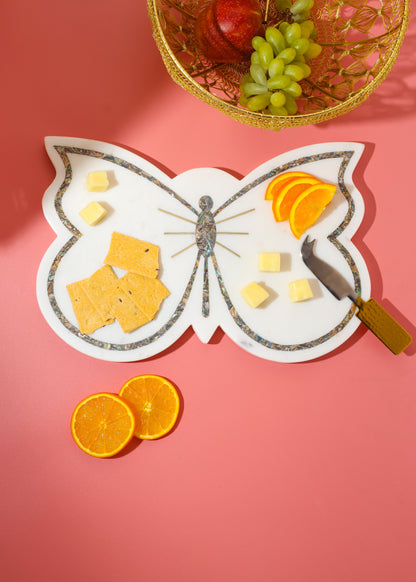 Abalone Butterfly Marble Platter