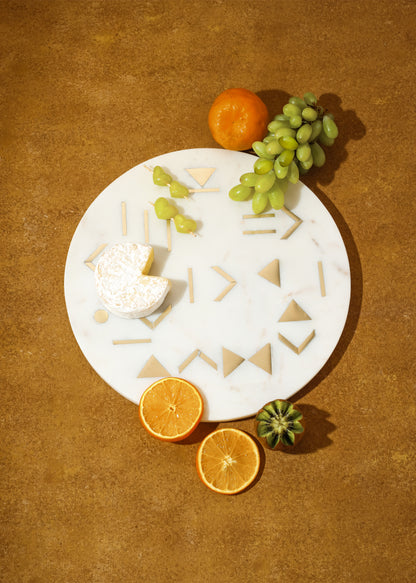 Aristocrat Geometric Marble Platter