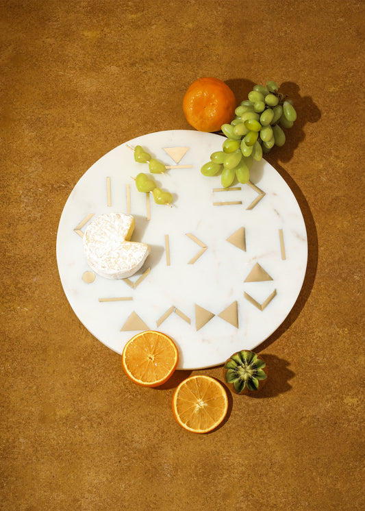 Aristocrat Geometric Marble Platter