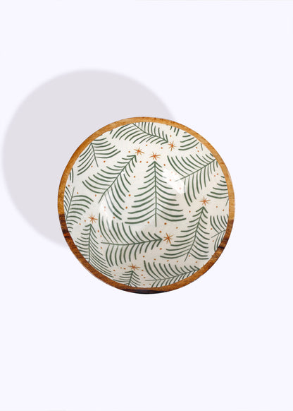 Winter Evergreen Salad Bowl Set
