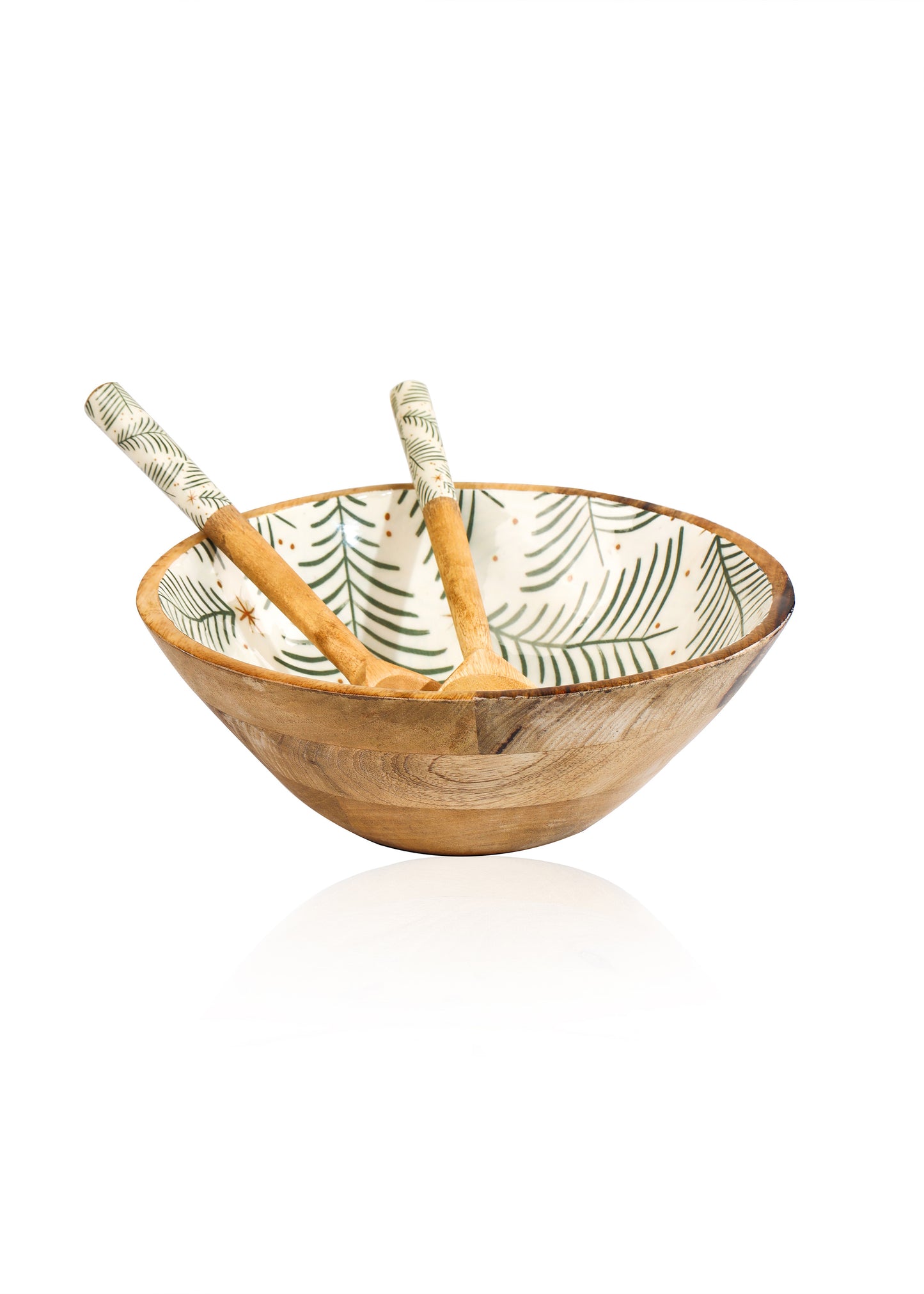 Winter Evergreen Salad Bowl Set