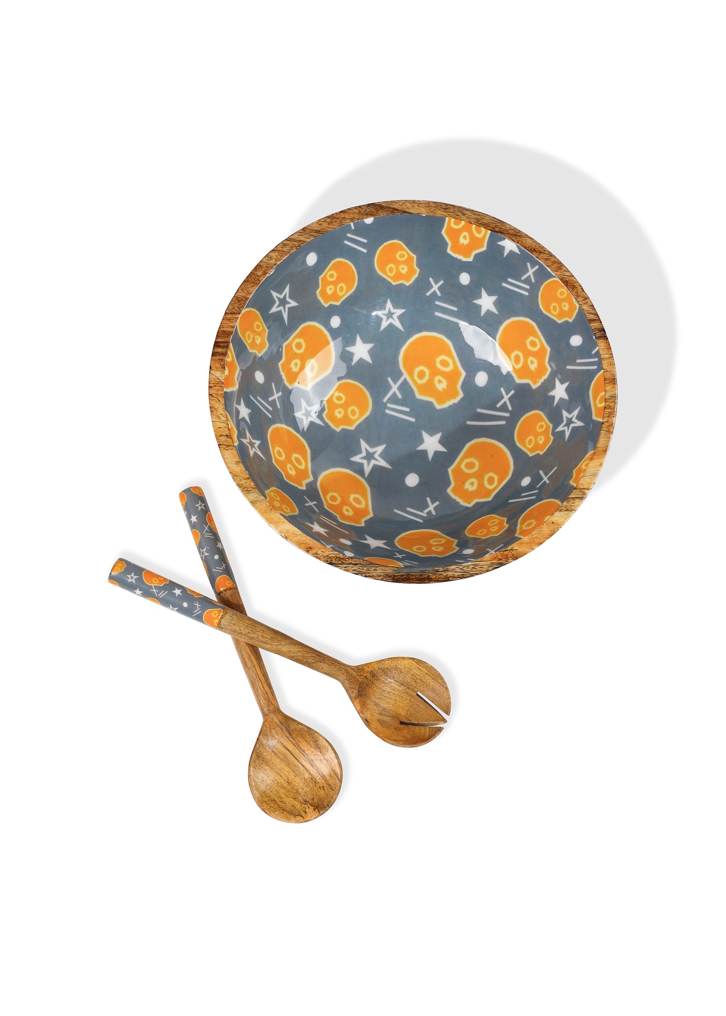 Spooky Skulls Salad Bowl Set