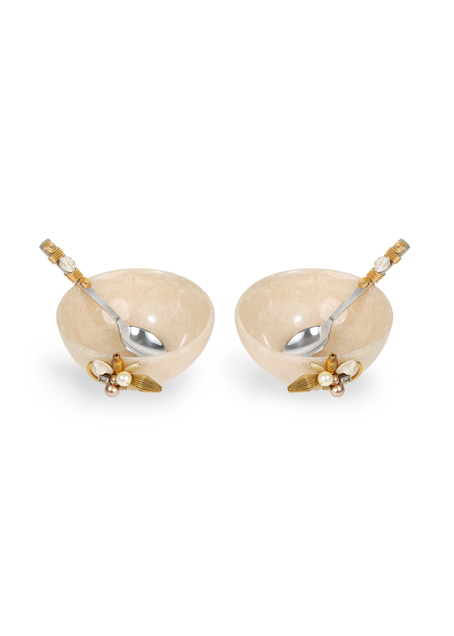 Ivory Decorative Snack Bowls (Set of 2)