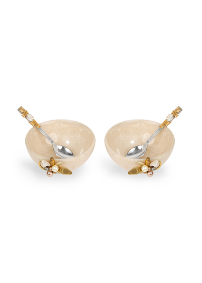 Ivory Decorative Snack Bowls (Set of 2)
