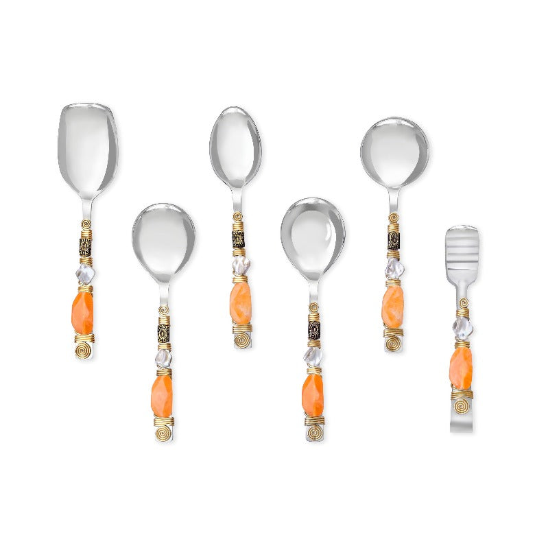 Sunset Glow Serving Spoons (Set Of 6)