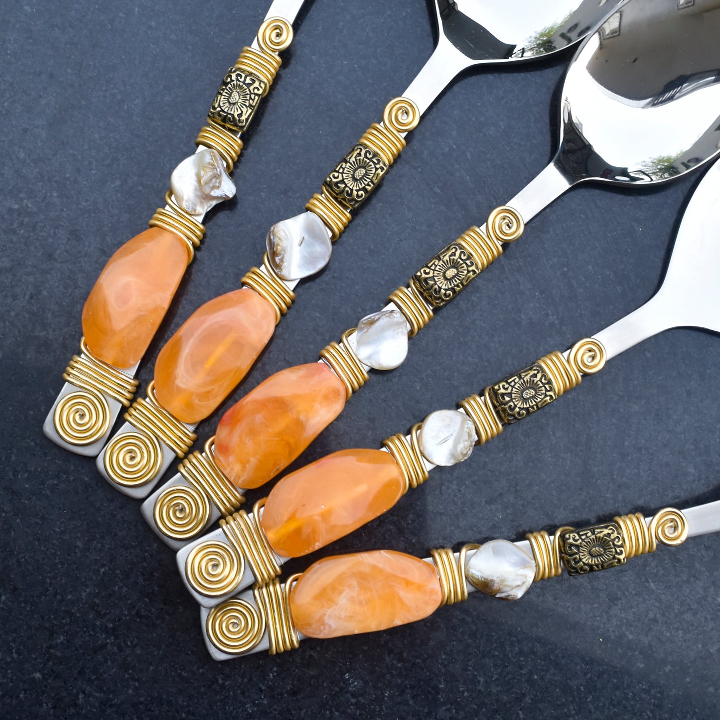 Sunset Glow Serving Spoons (Set Of 6)