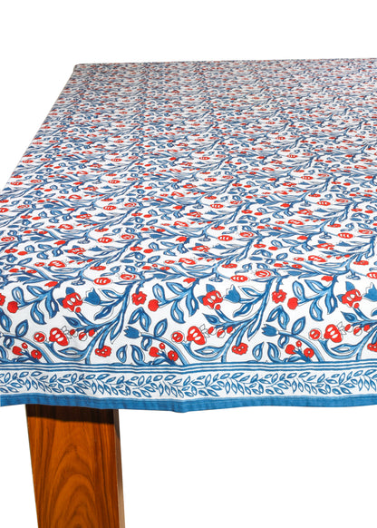Chic Contrast Block Print Cotton Tablecloth