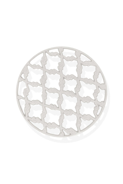 Geo Lattice Handcrafted Aluminum Trivet – 8"