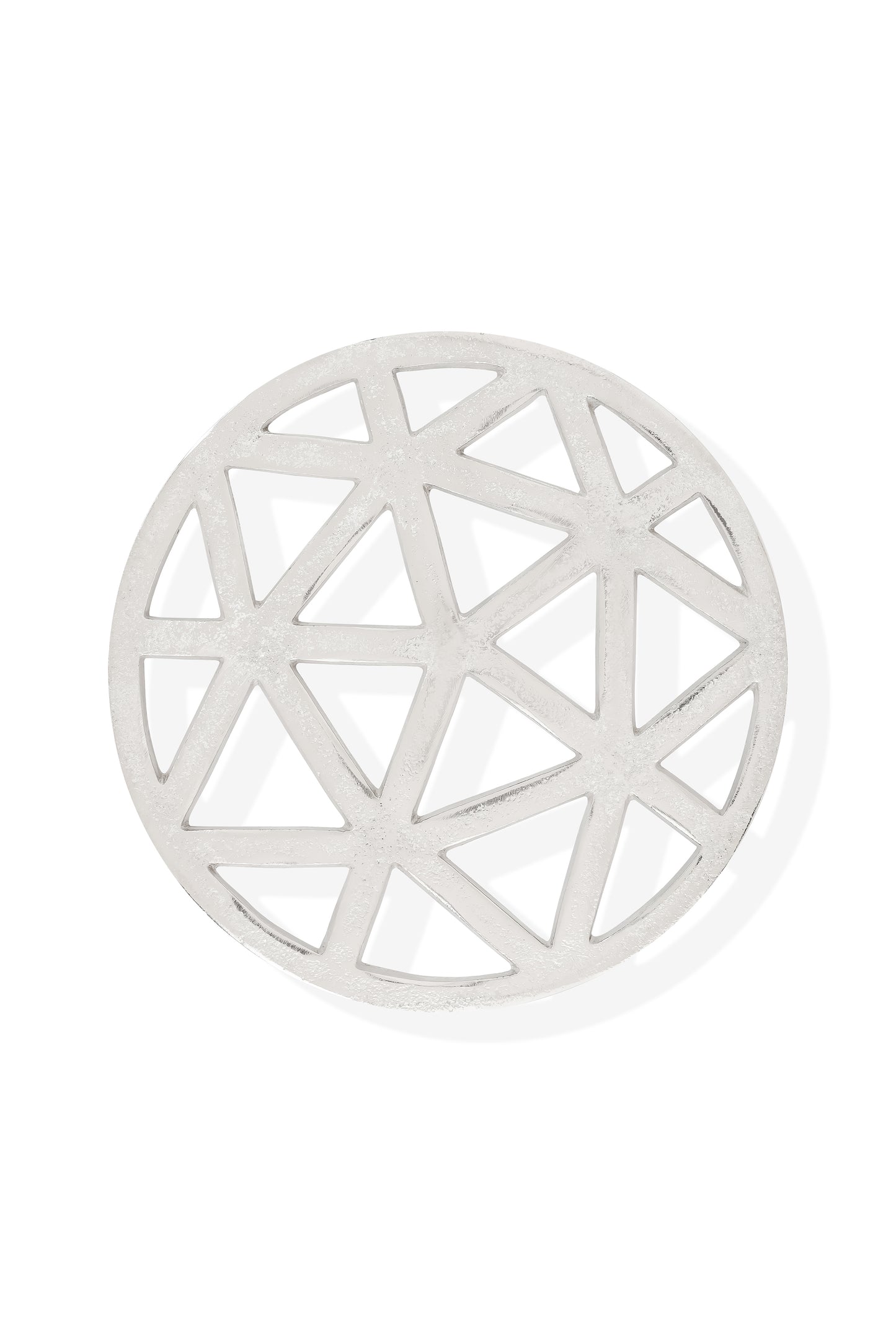 Modern Facet Handcrafted Aluminum Trivet – 8"